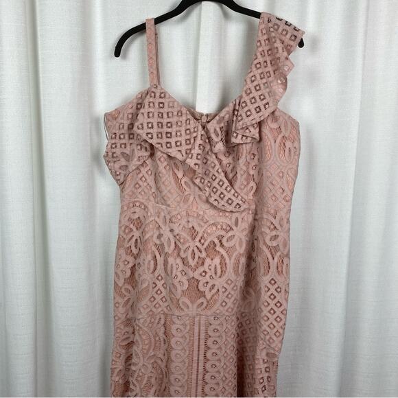 City Chic Pink Blush Femme Fatale Maxi Dress Sz.M/18 NWT - Picture 6 of 16